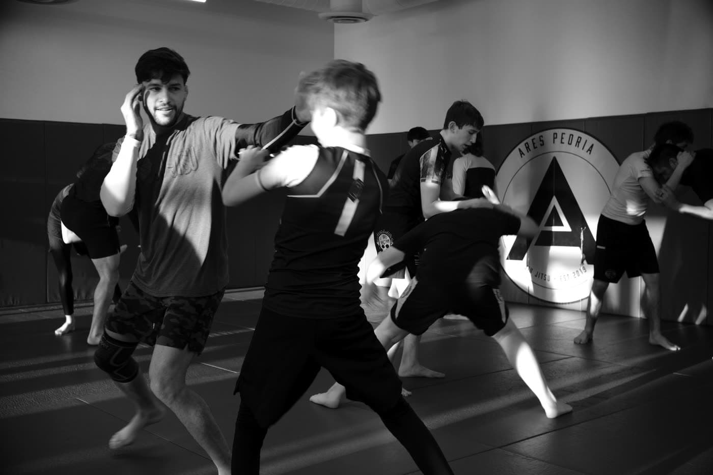 Professor Livio sparring with Westin.